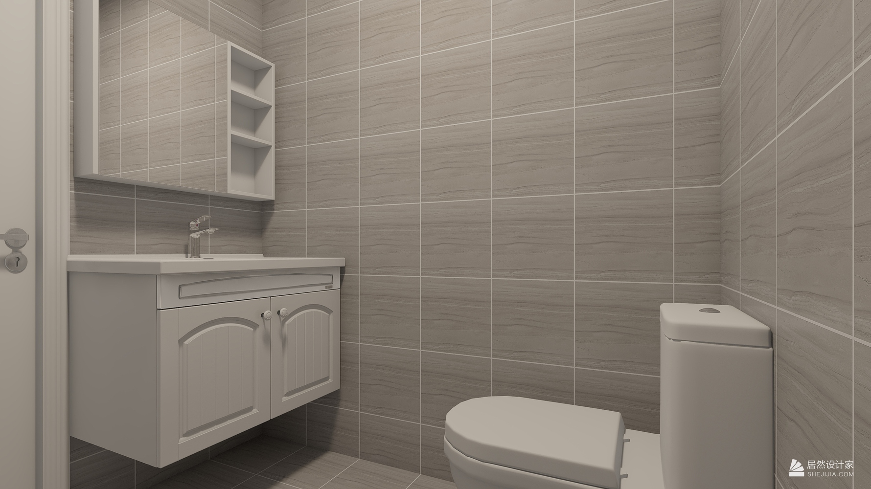 现代风格次卫装修设计效果图