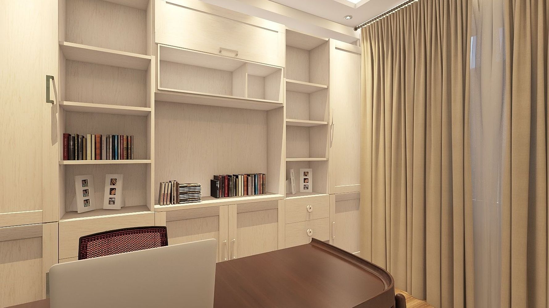 欧式风格书房装修设计效果图