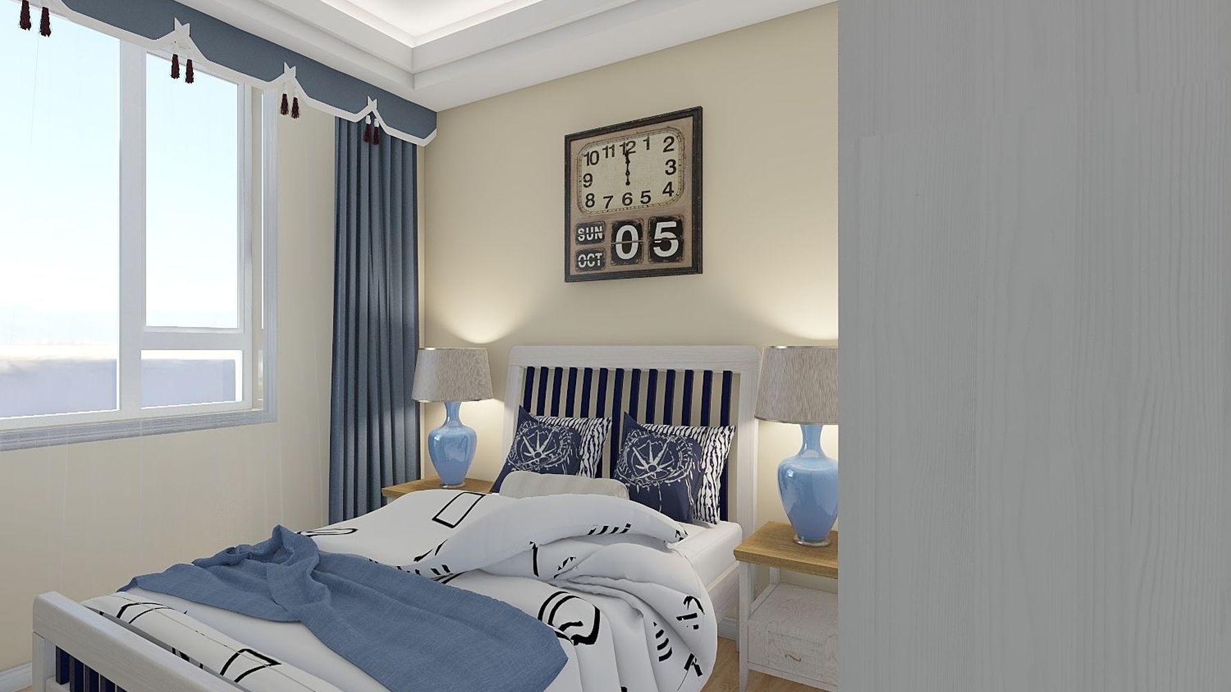 地中海风格次卧装修设计效果图