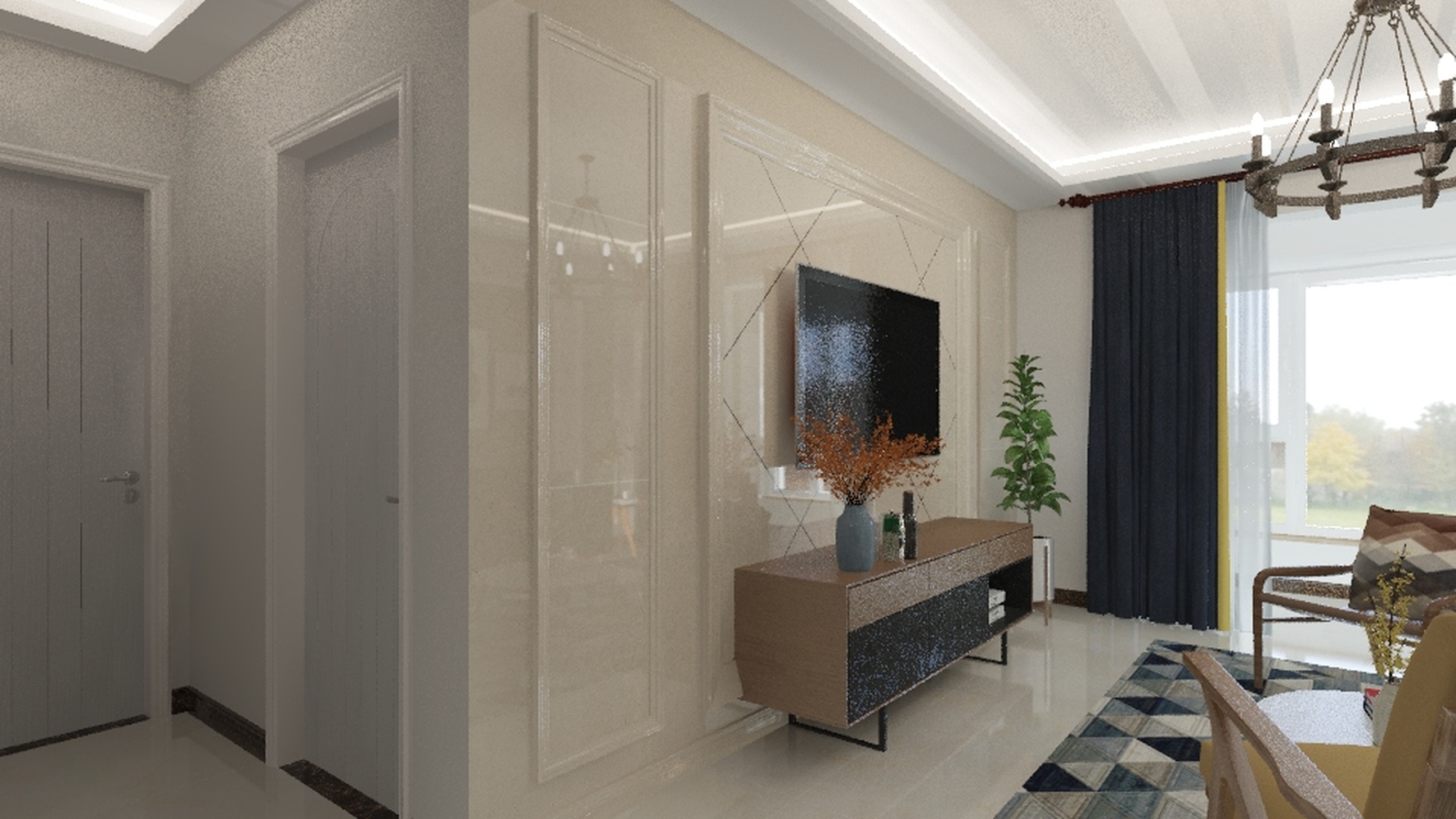 其它风格两室一厅装修设计效果图