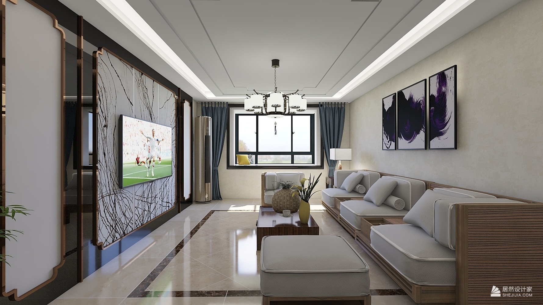 其它风格三室两厅装修设计效果图