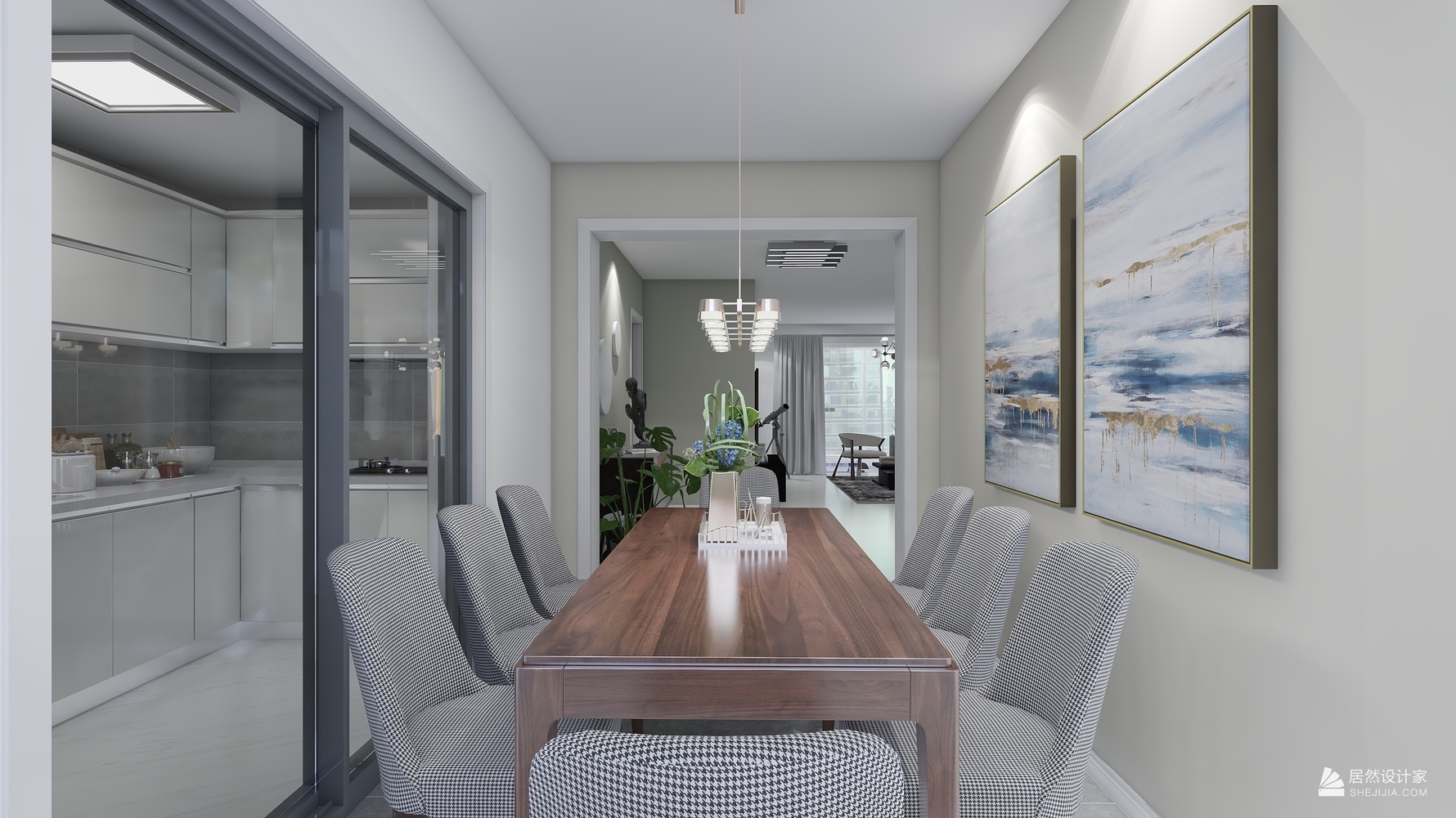 其它风格三室两厅装修设计效果图