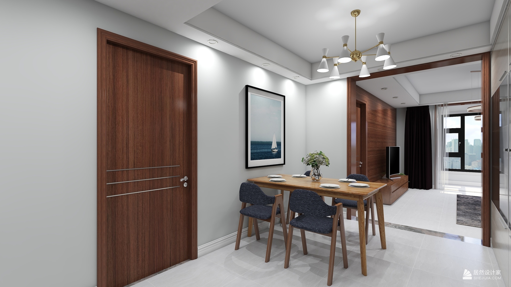 北欧风格三室两厅装修设计效果图