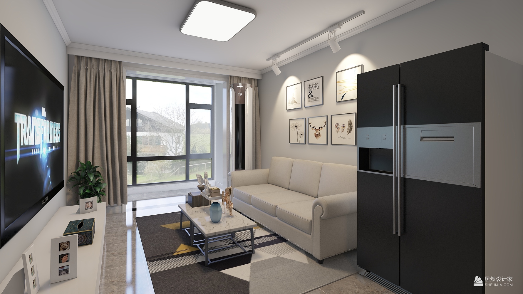 北欧风格三室一厅装修设计效果图