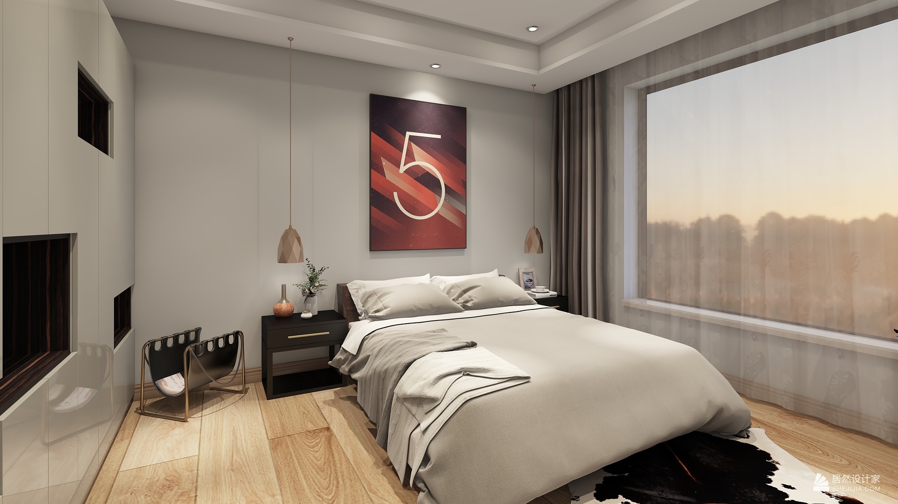 北欧风格主卧装修设计效果图