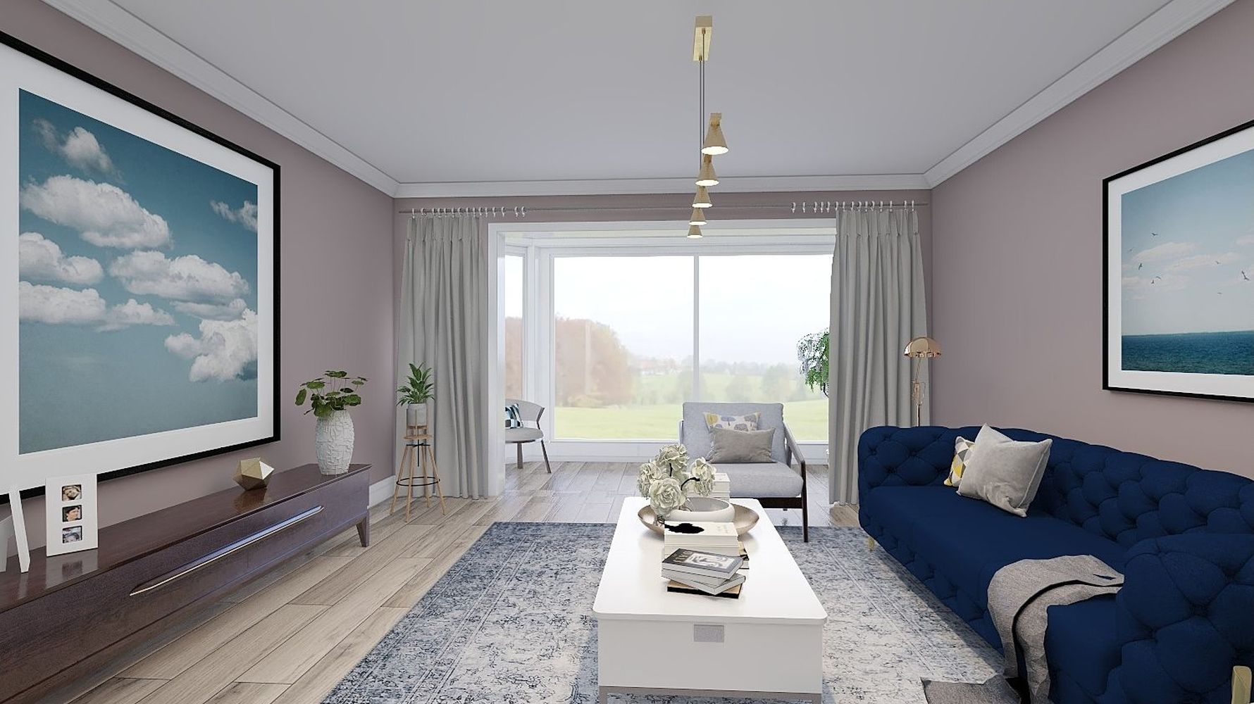 b恋尚家 - 现代风格四室一厅装修效果图 - 陈洋设计效果图 - 每平每屋