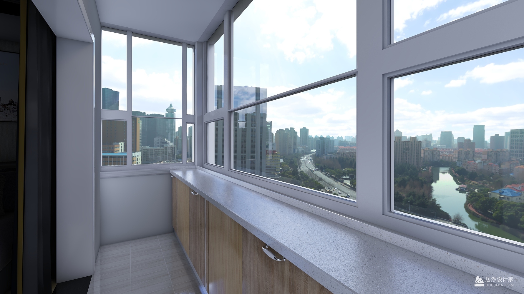 现代风格阳台装修设计效果图