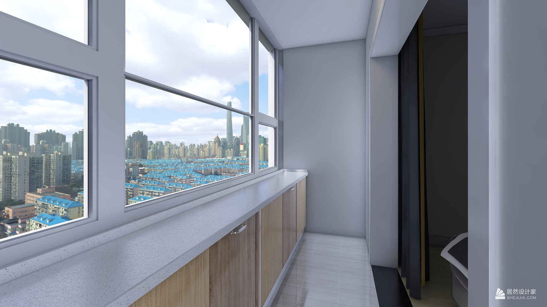 现代风格阳台装修设计效果图