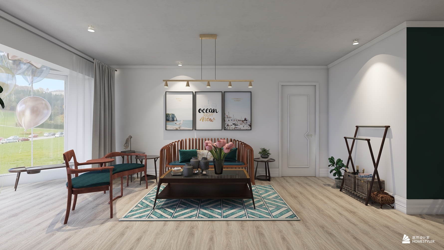 其它风格三室两厅装修设计效果图