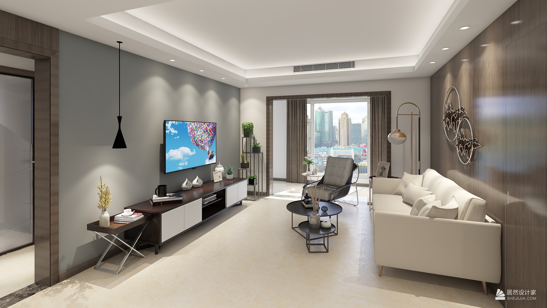 其它风格三室两厅装修设计效果图