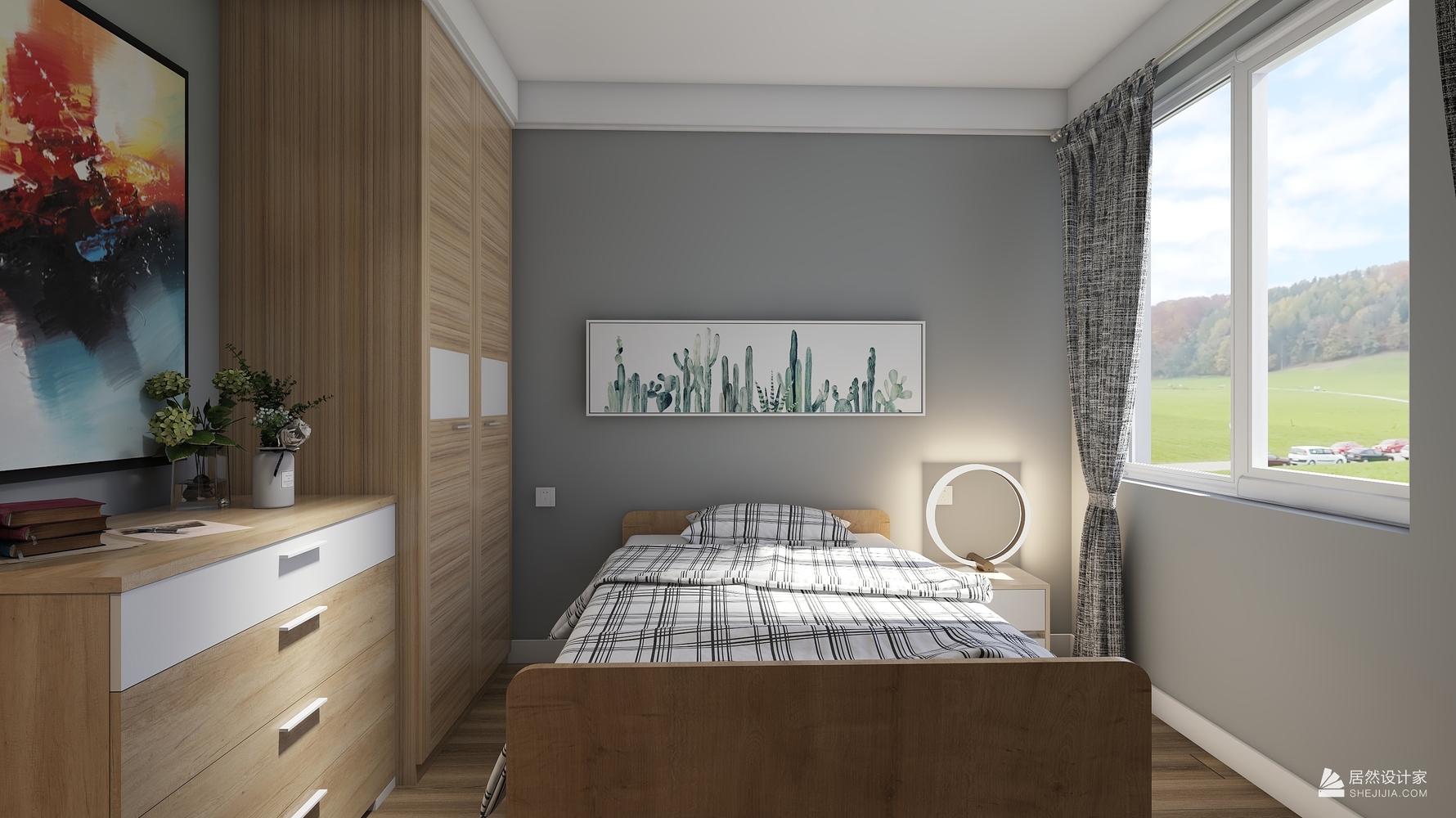 现代风格次卧装修设计效果图