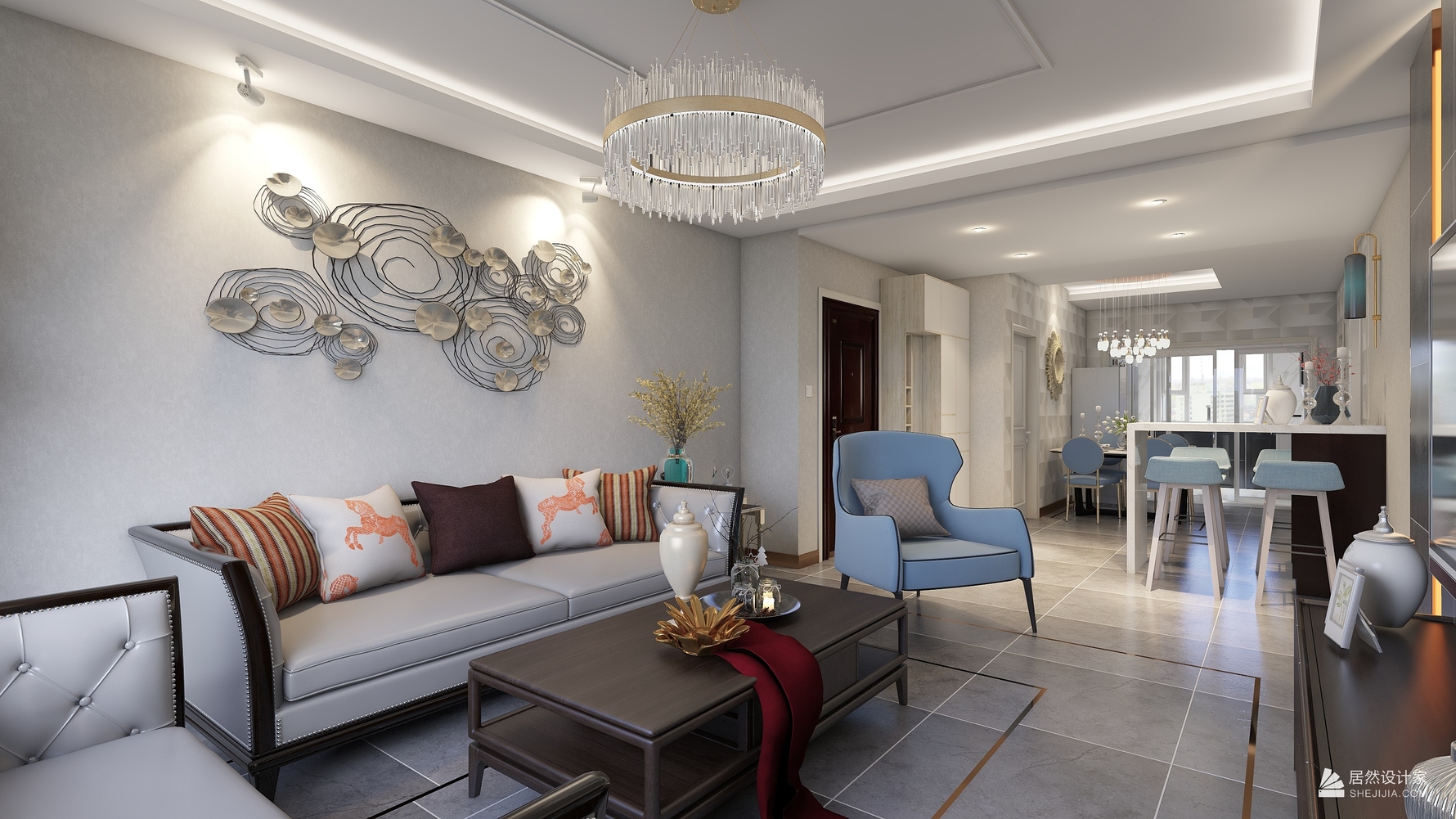 其它风格三室两厅装修设计效果图