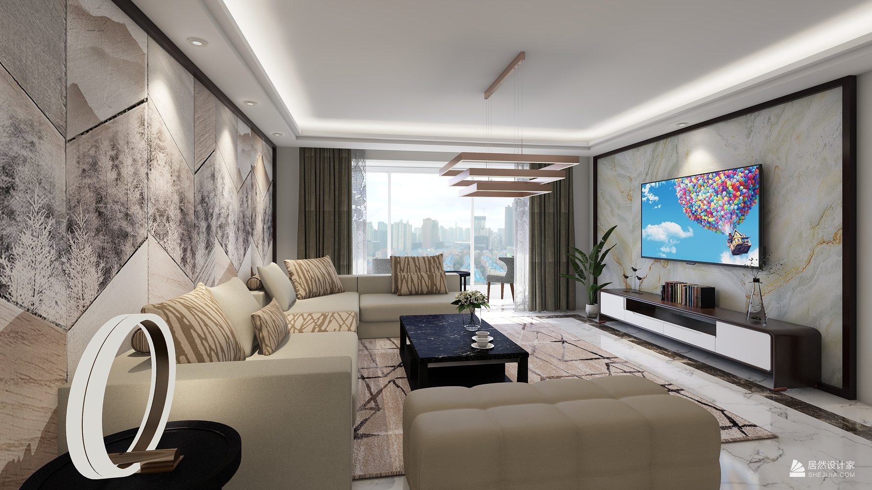 其它风格三室一厅装修设计效果图