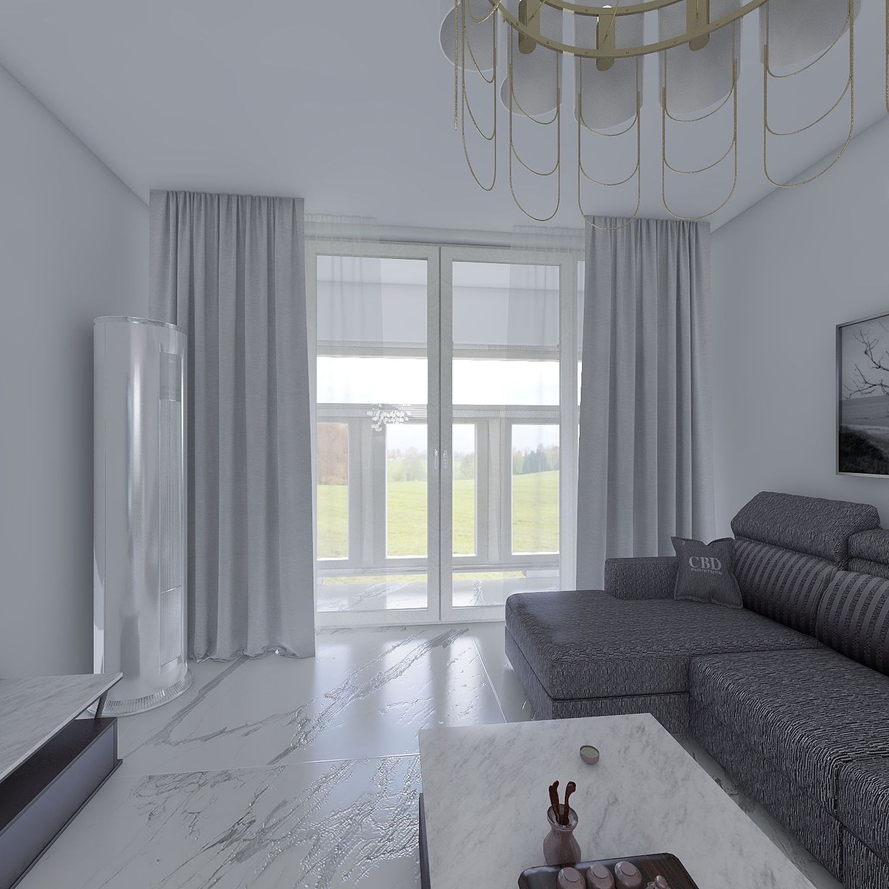 其它风格三室两厅装修设计效果图