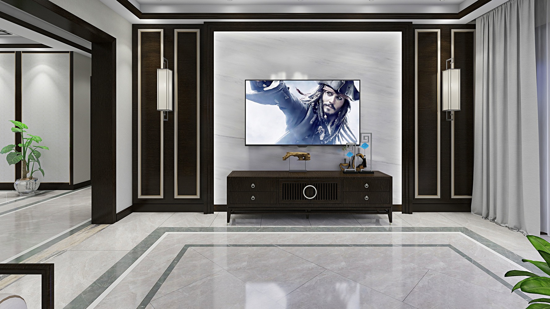 其它风格三室两厅装修设计效果图