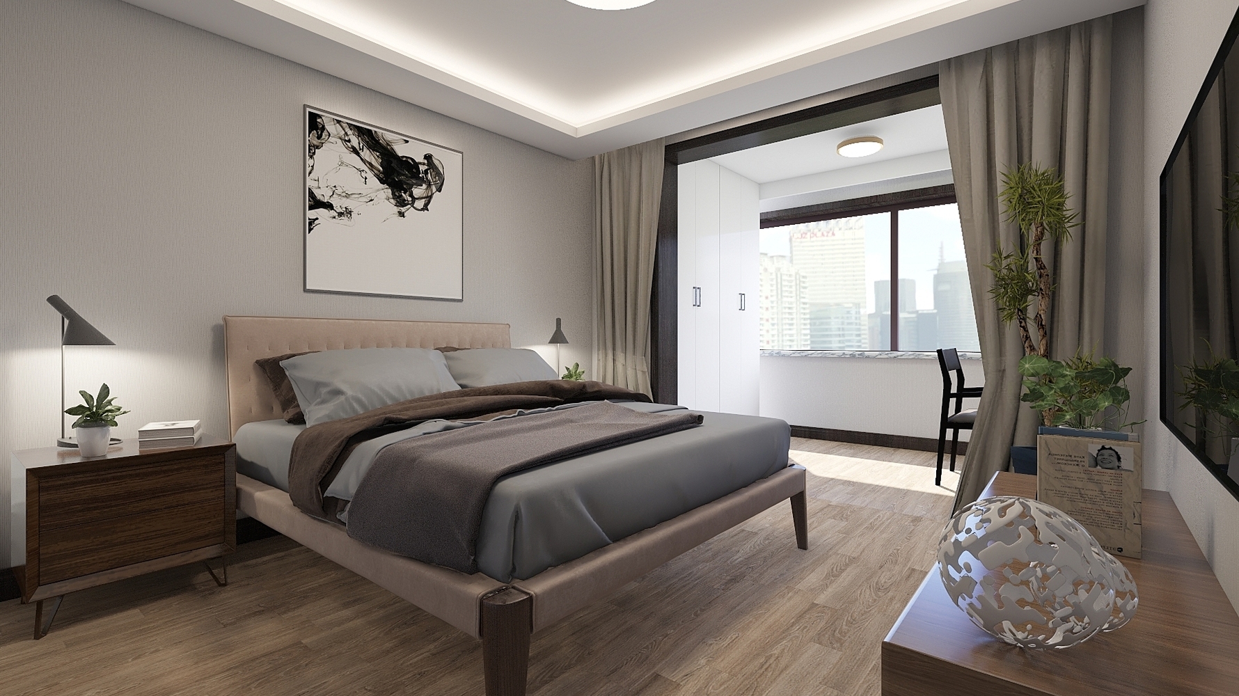 北欧风格次卧装修设计效果图