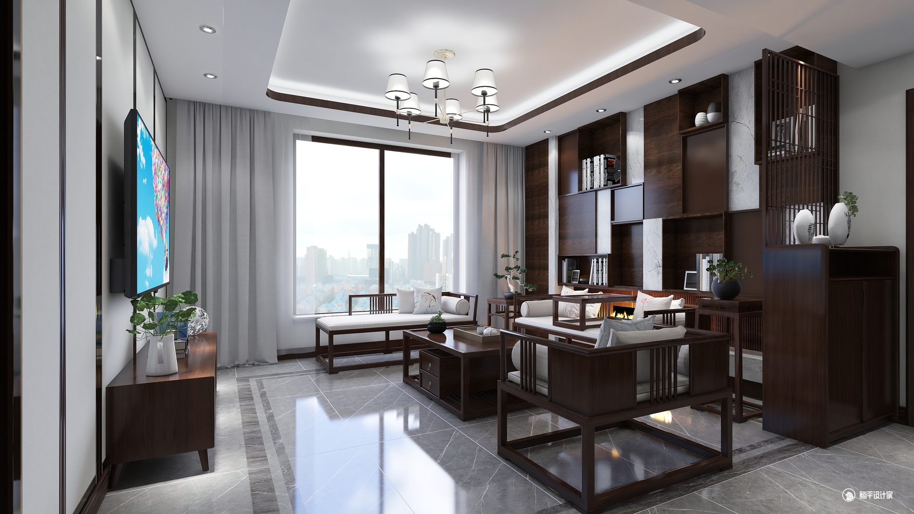 其它风格三室两厅装修设计效果图