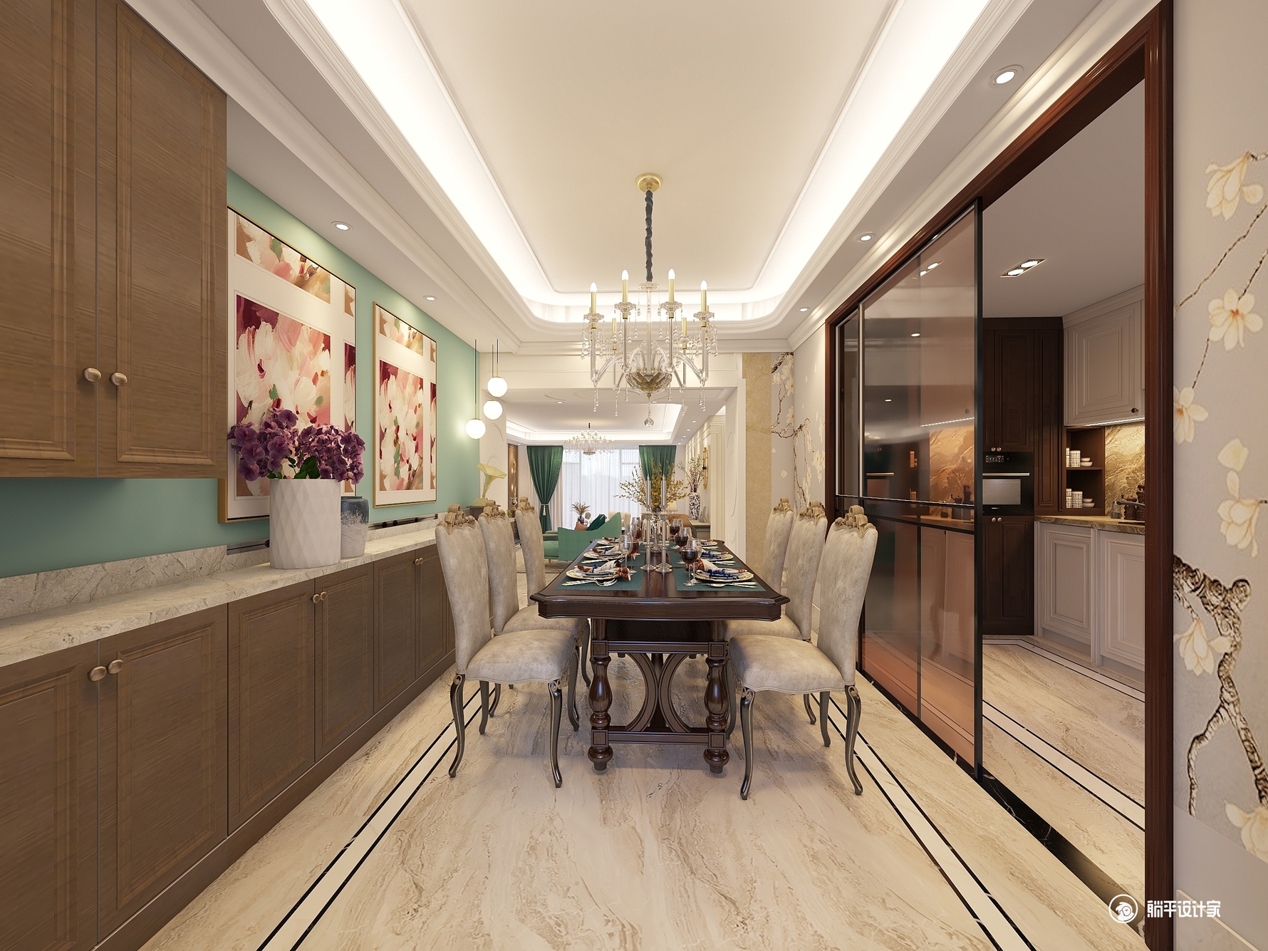 其它风格三室两厅装修设计效果图