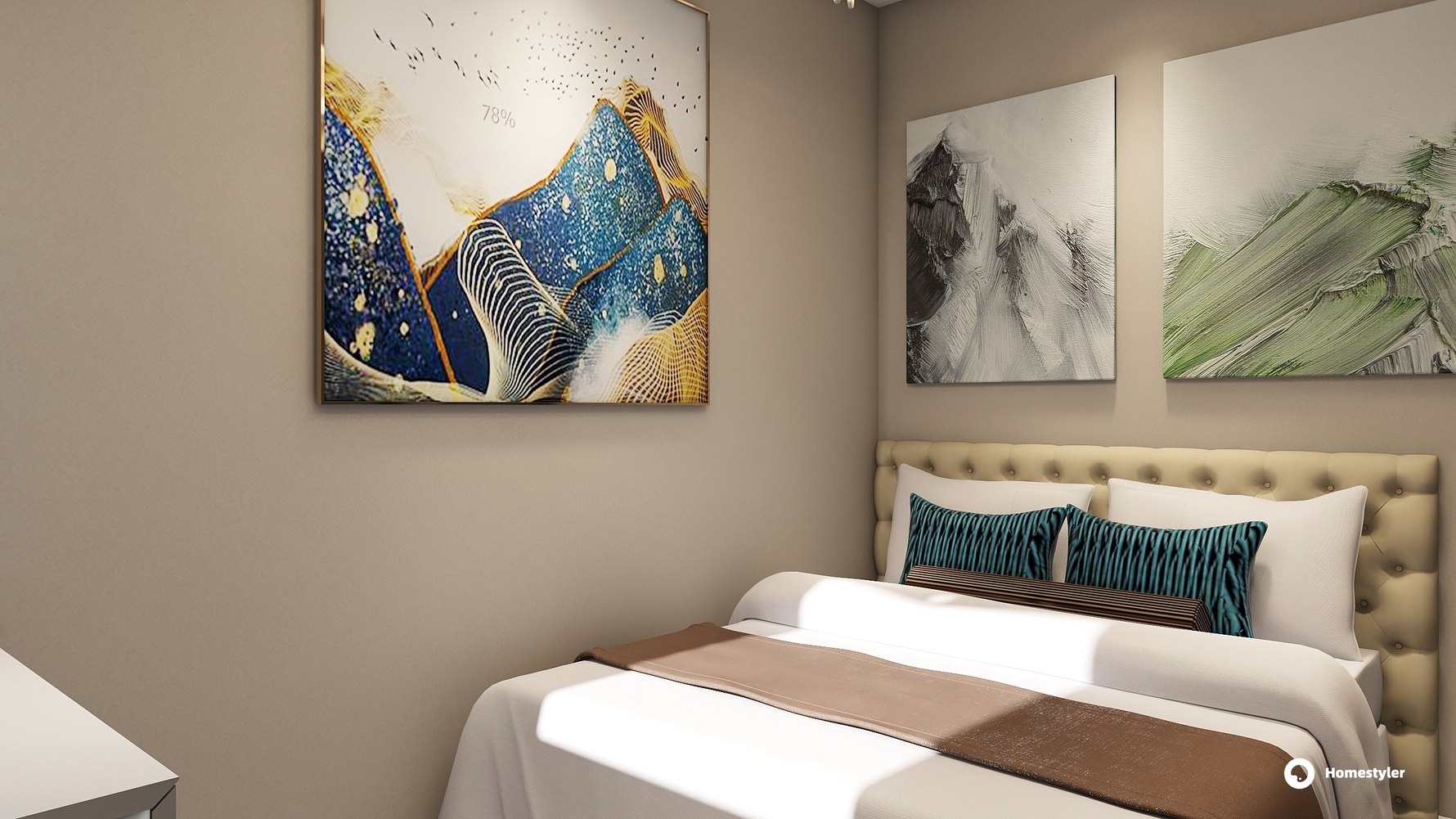 其它风格三室两厅装修设计效果图