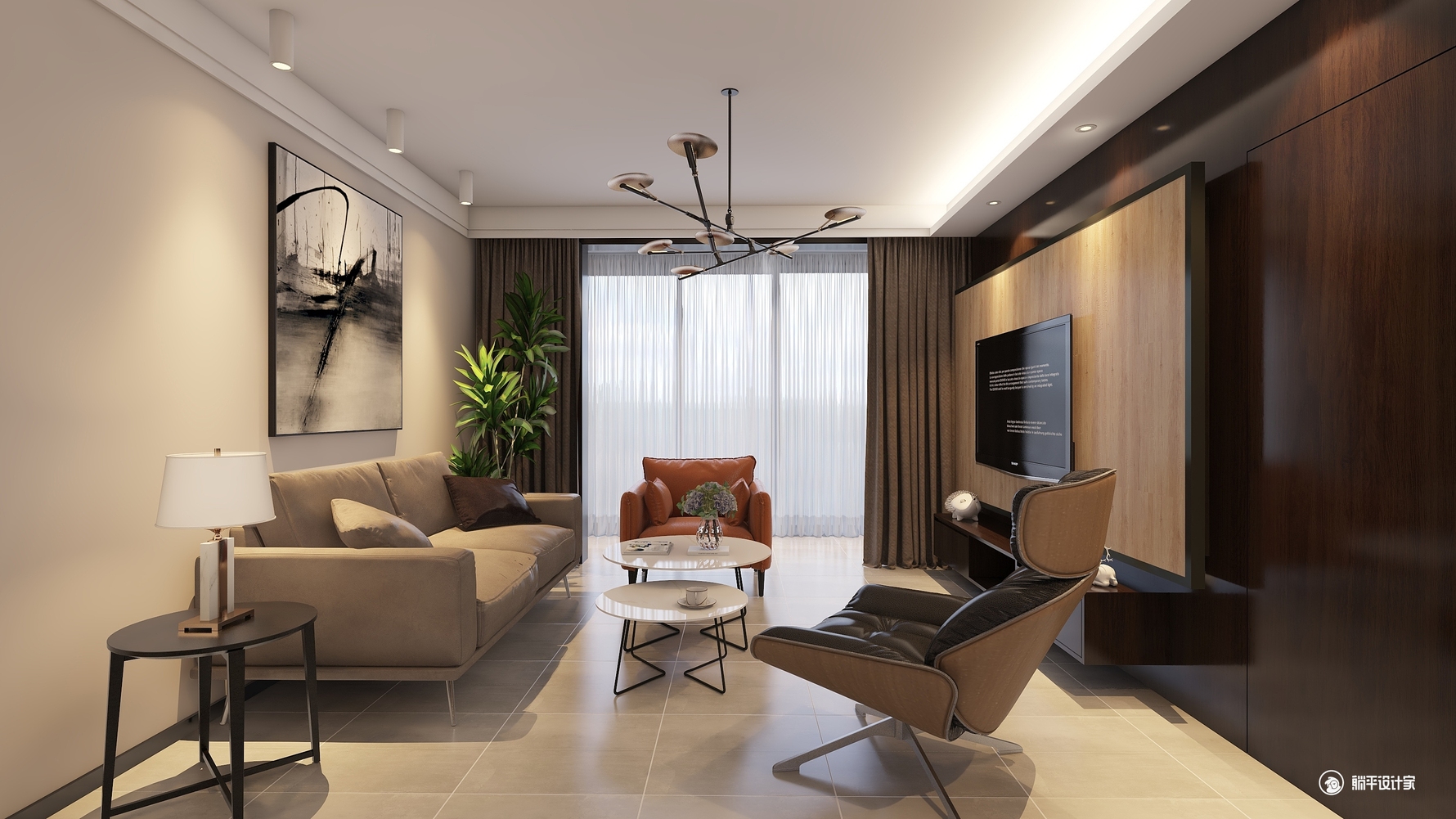 其它风格三室两厅装修设计效果图