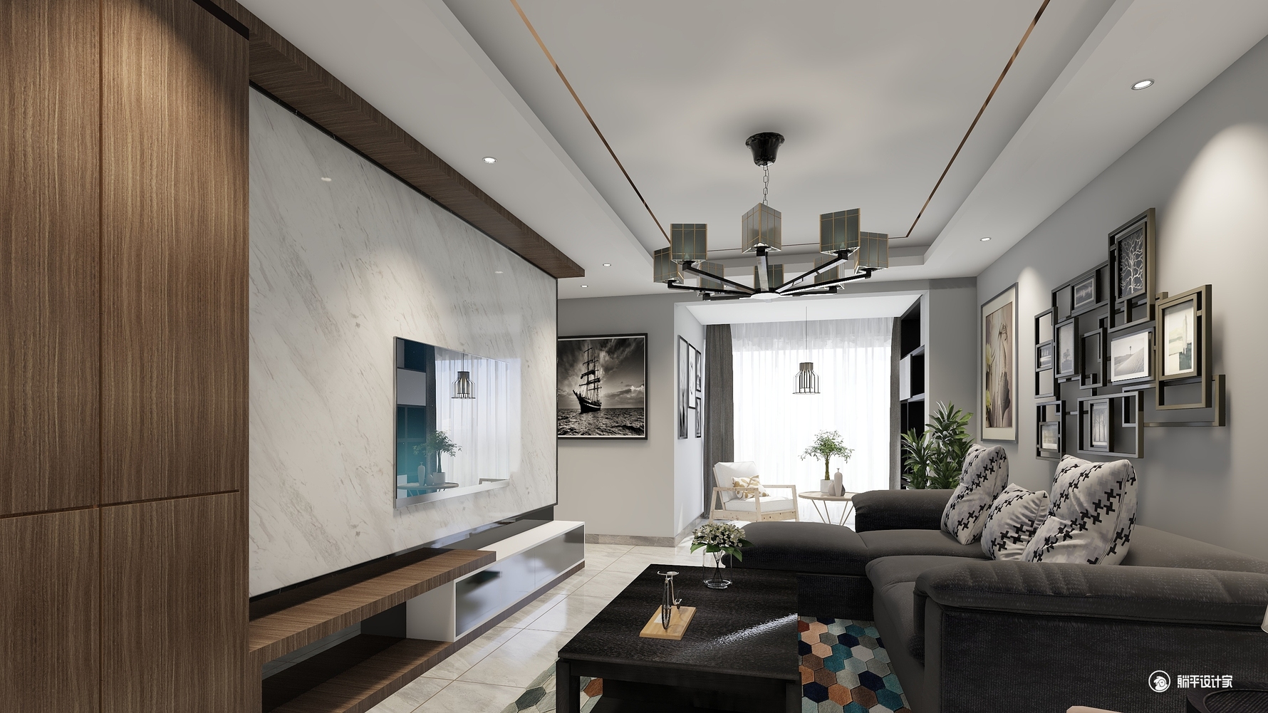 其它风格三室一厅装修设计效果图