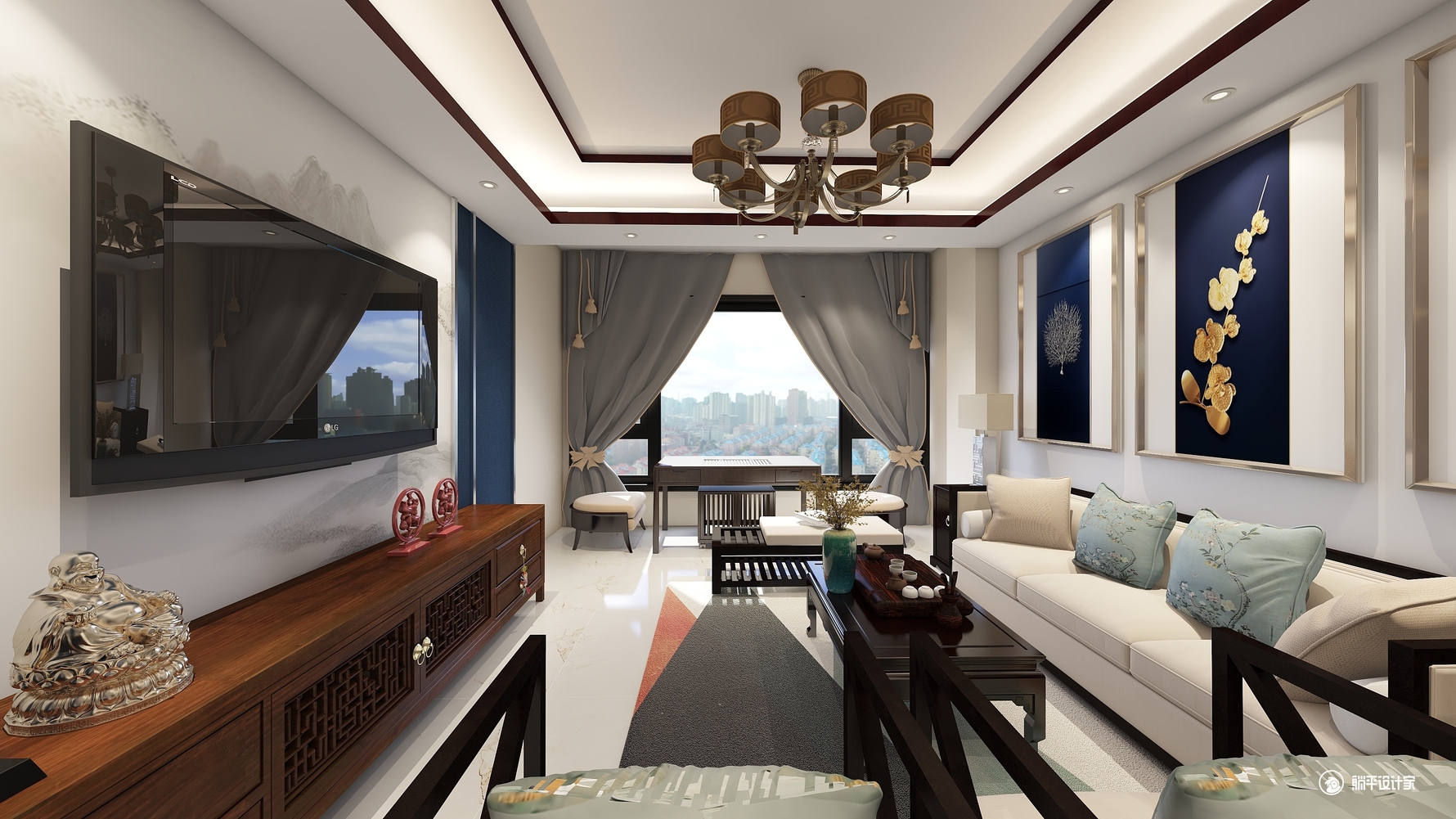 其它风格三室两厅装修设计效果图