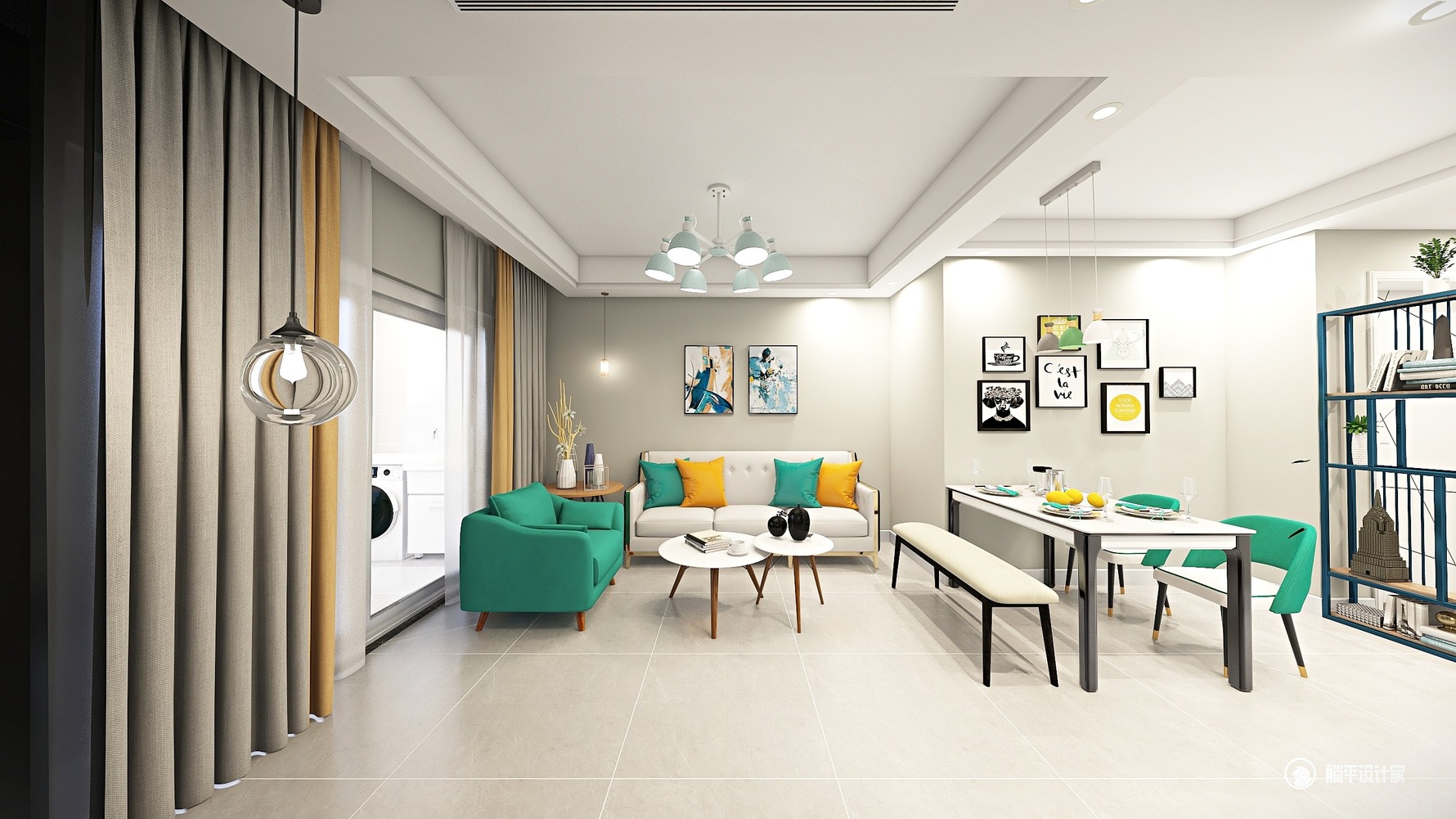 北欧风格三室两厅装修设计效果图