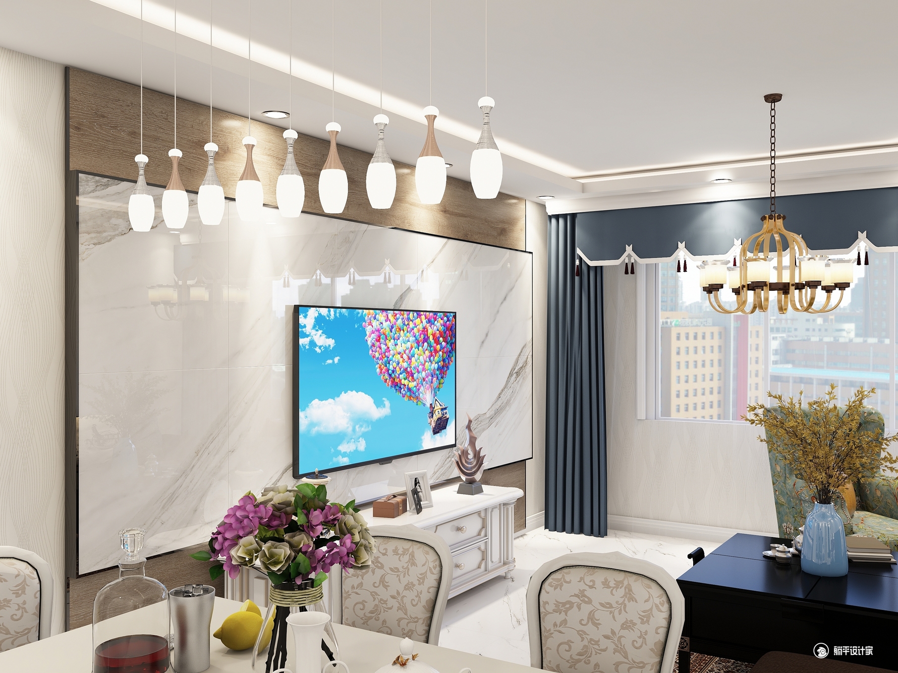 其它风格三室一厅装修设计效果图