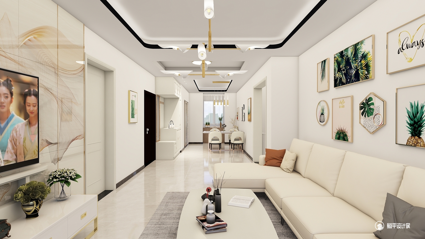 其它风格三室两厅装修设计效果图