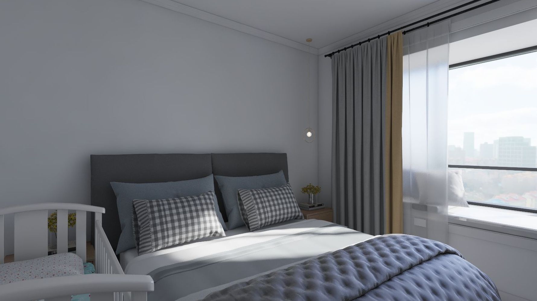 北欧风格主卧装修设计效果图