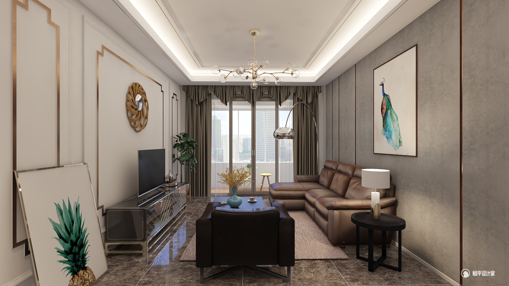 其它风格三室一厅装修设计效果图