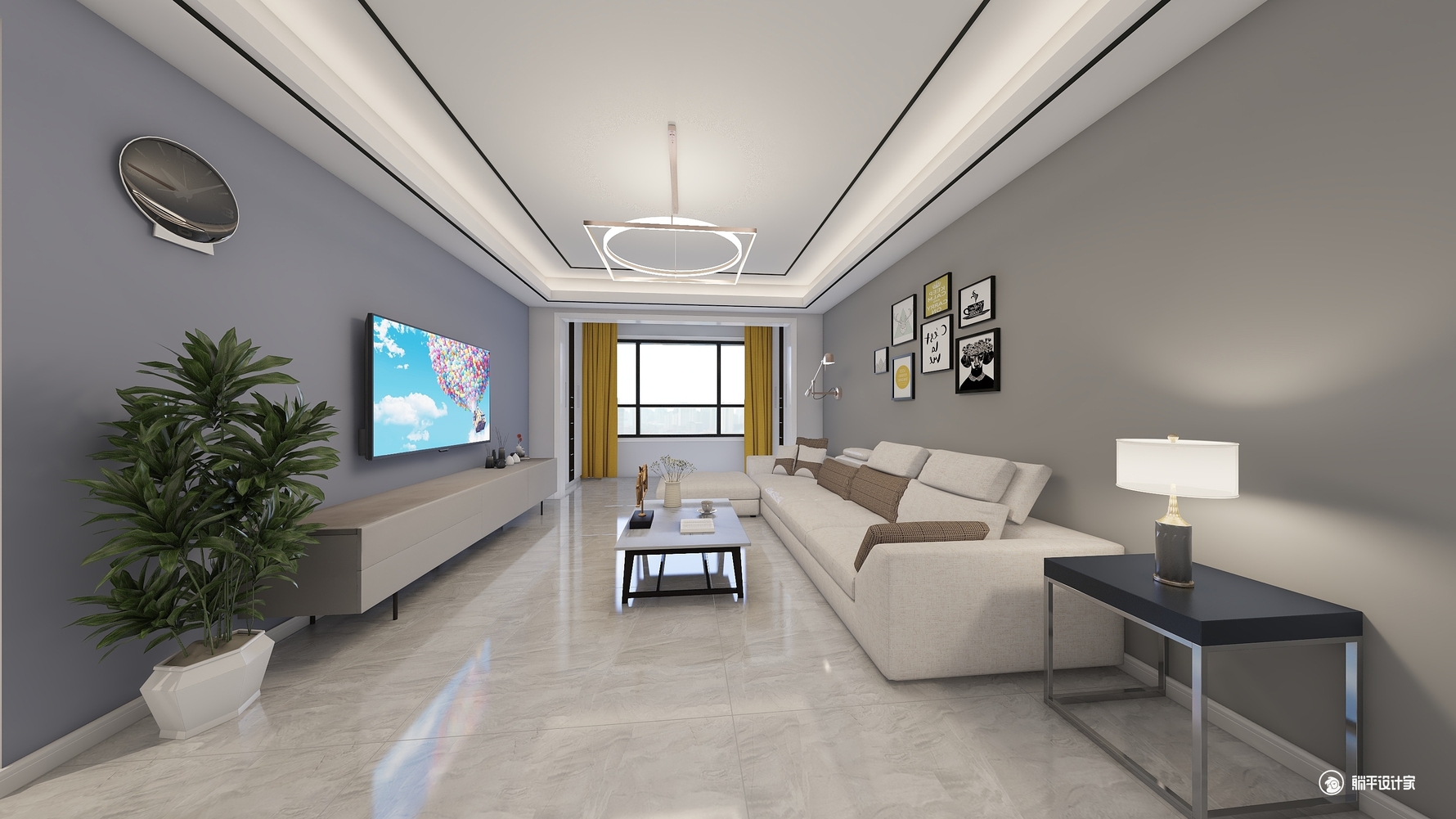 其它风格三室两厅装修设计效果图