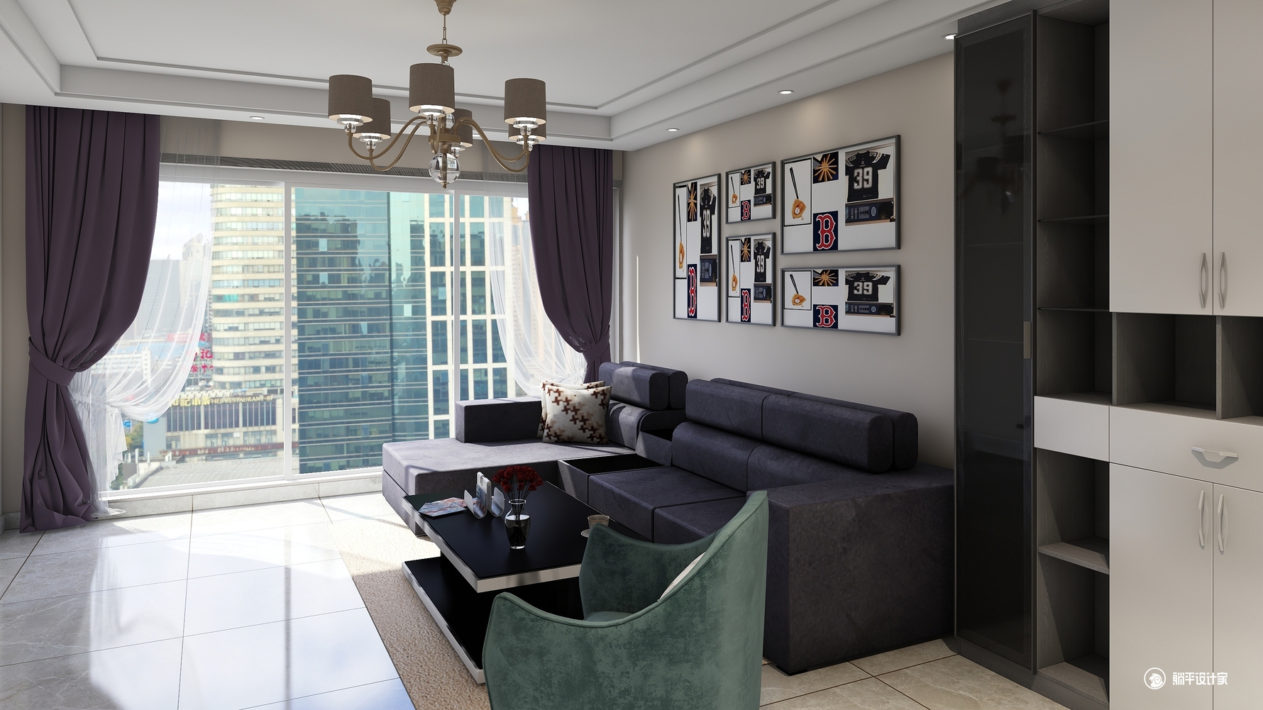 其它风格三室两厅装修设计效果图