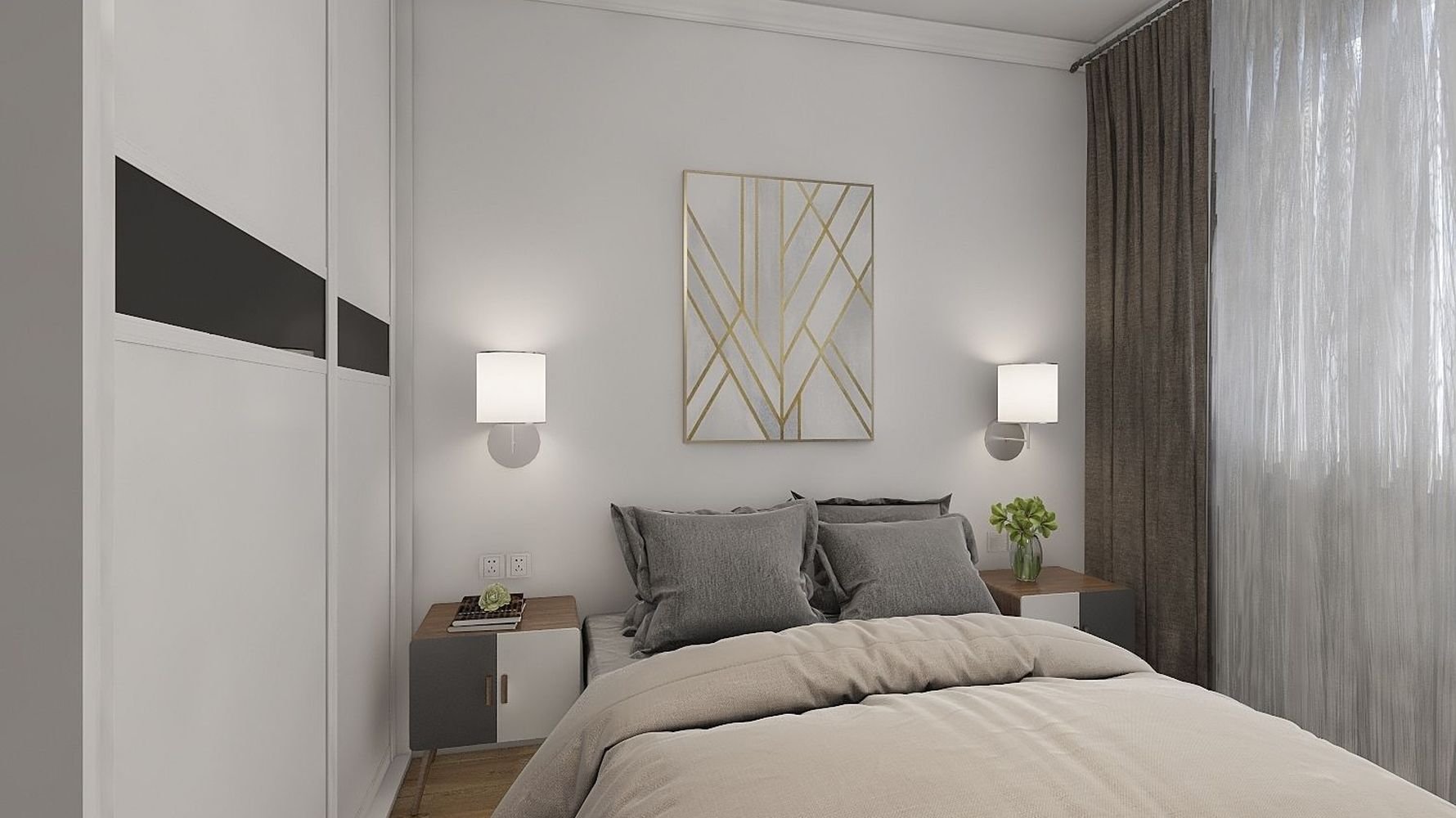 现代风格次卧装修设计效果图