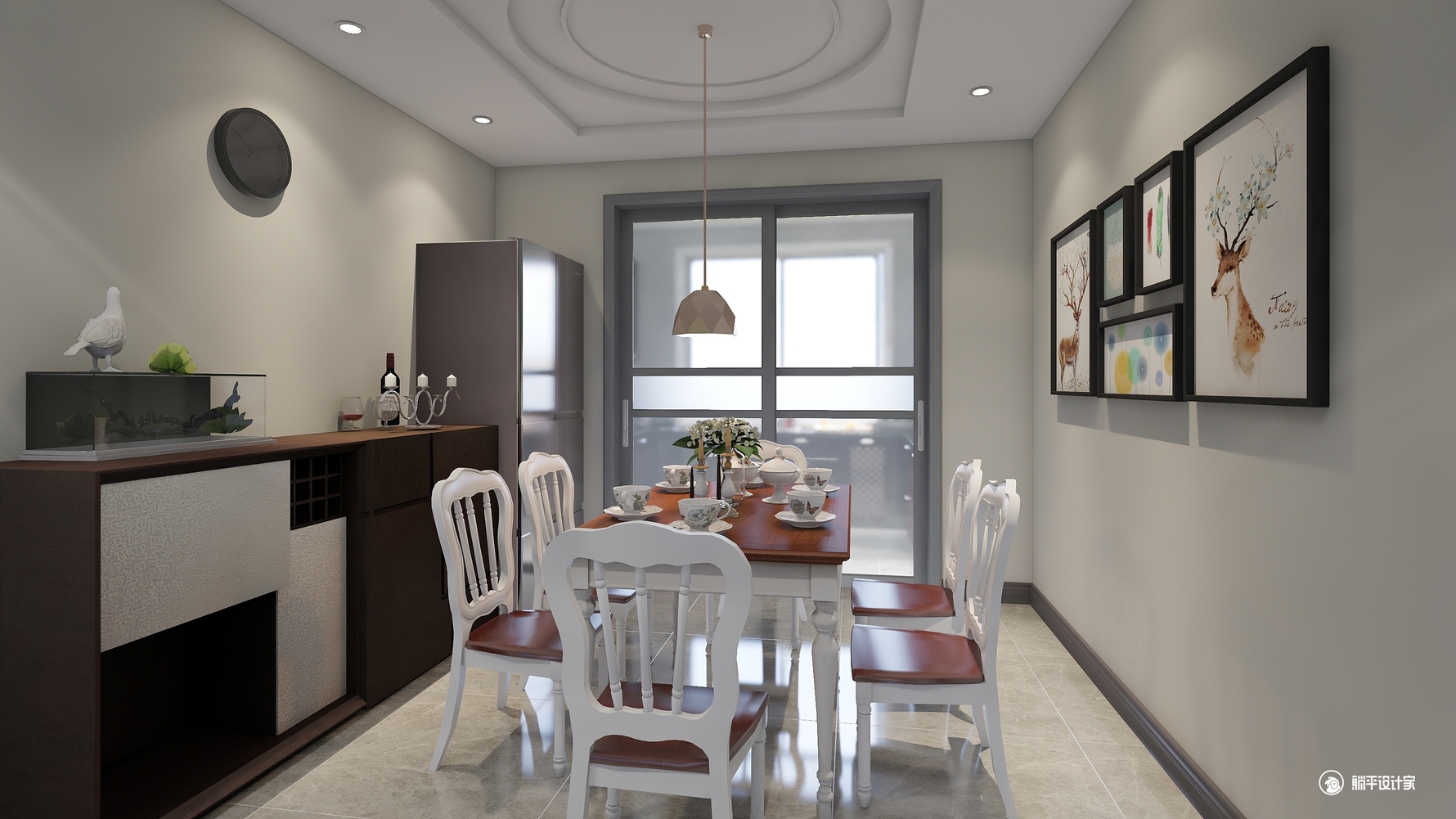 其它风格三室两厅装修设计效果图