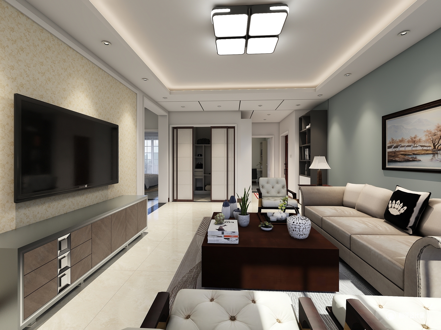 其它风格三室一厅装修设计效果图