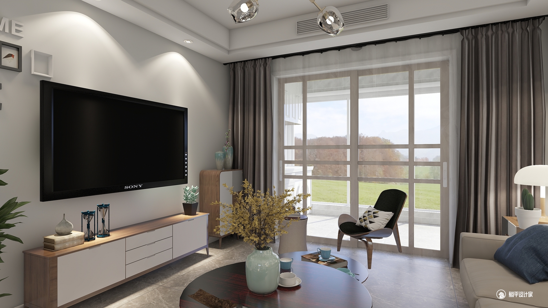 北欧风格三室两厅装修设计效果图