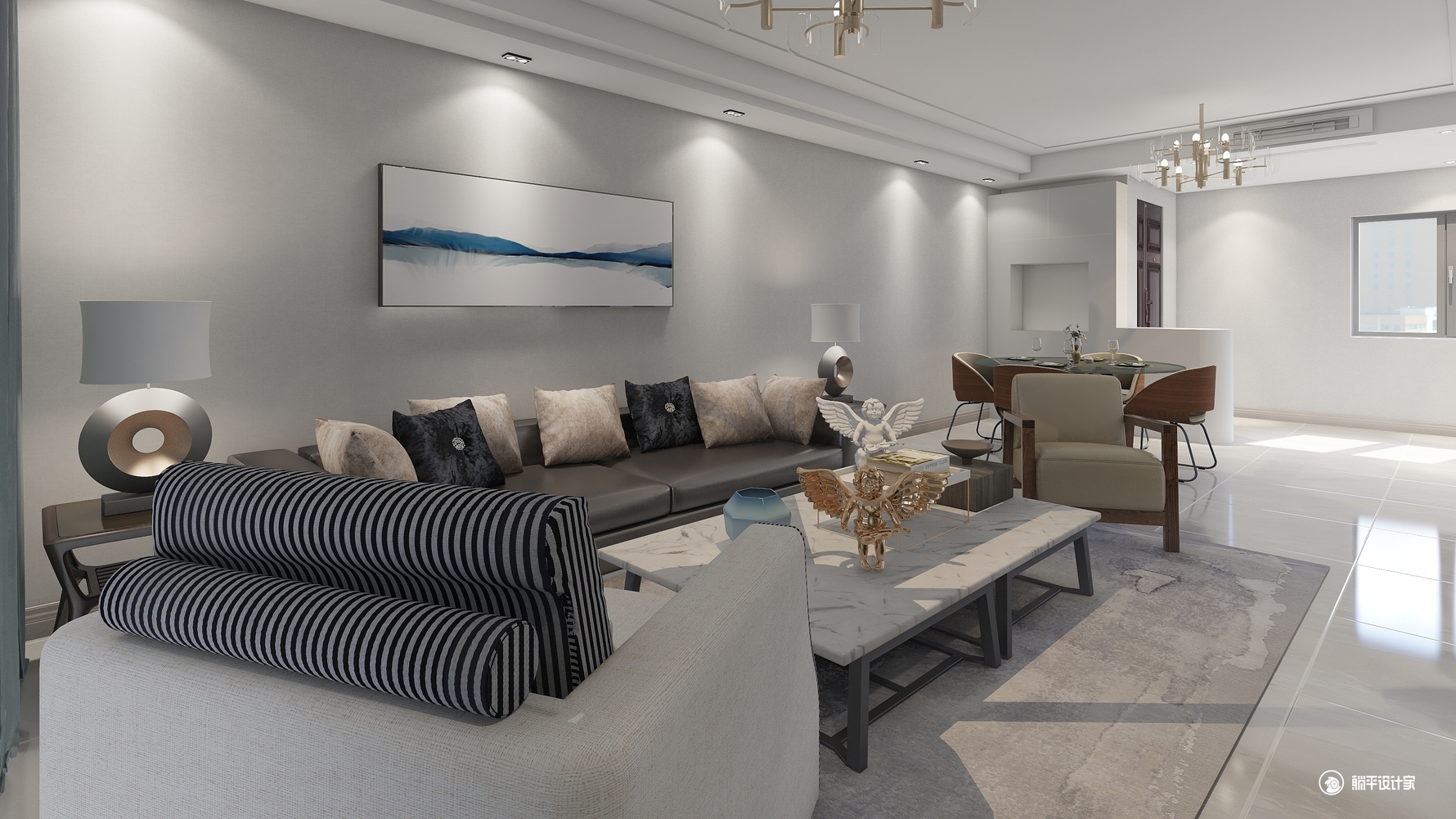 其它风格三室两厅装修设计效果图