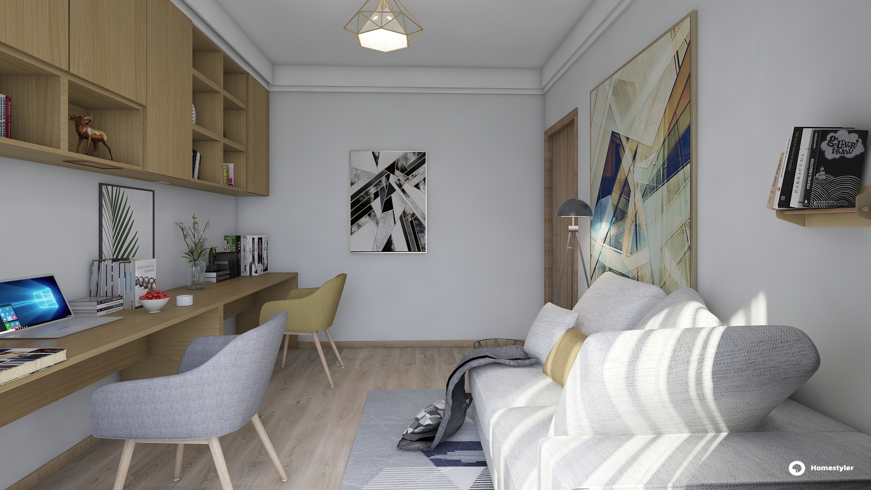 北欧风格两室一厅装修设计效果图