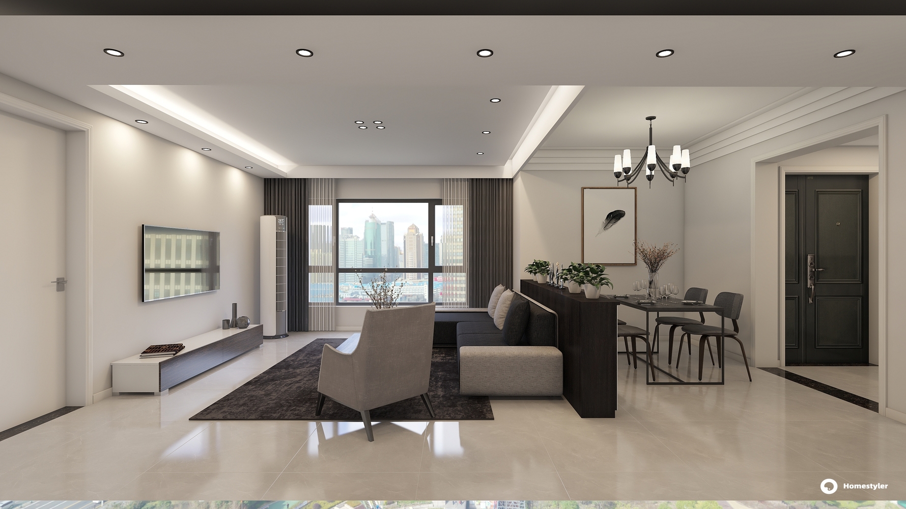 其它风格三室一厅装修设计效果图