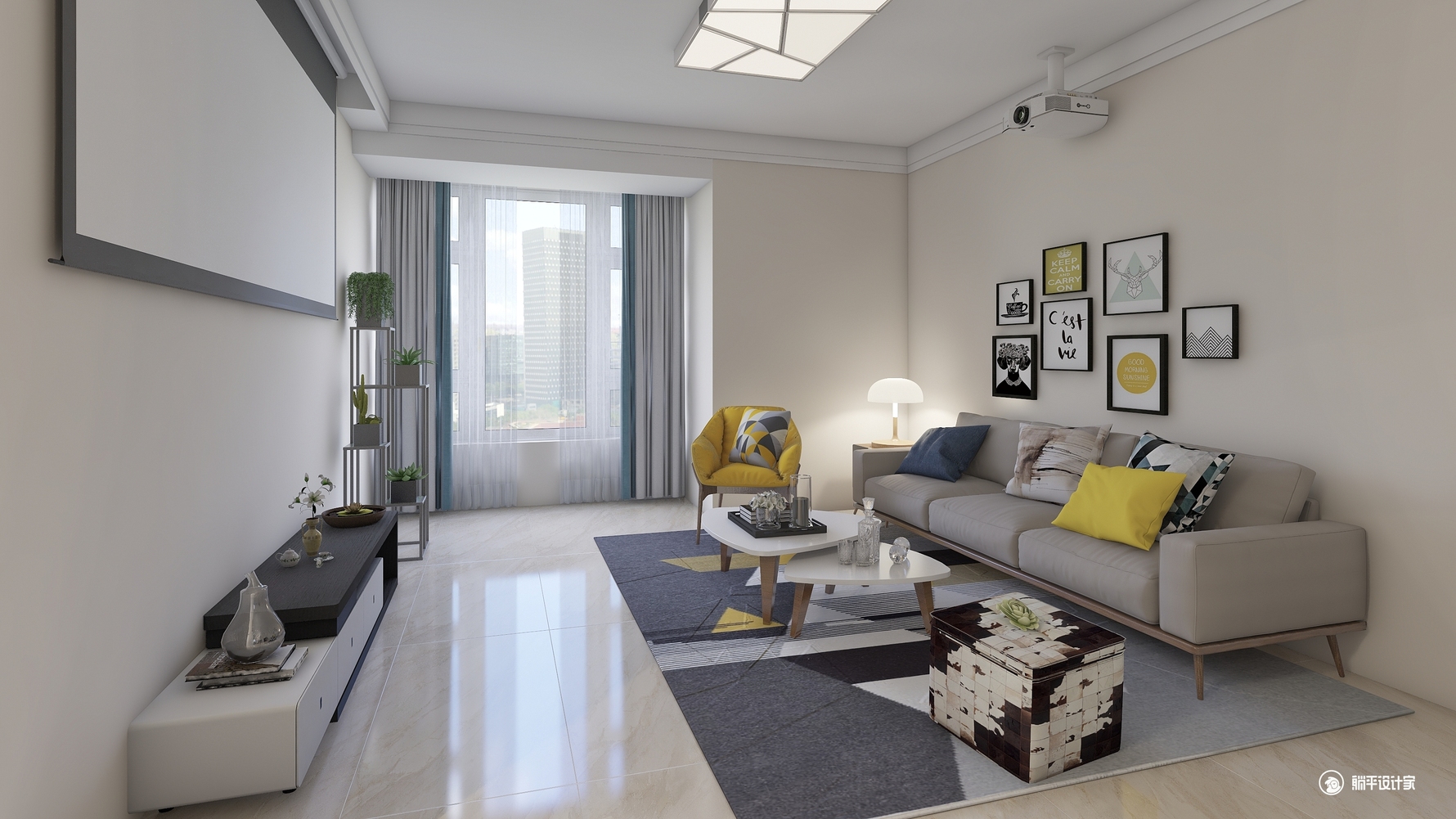 其它风格三室两厅装修设计效果图