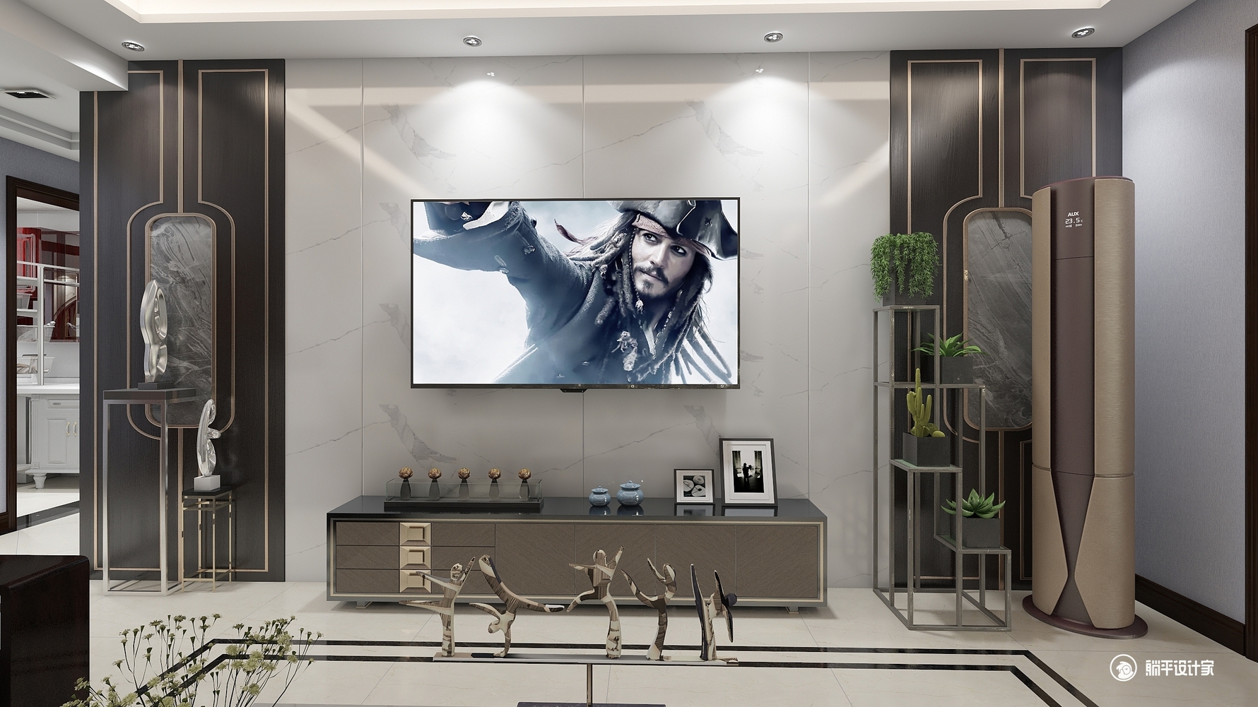 混搭风格三室两厅装修设计效果图