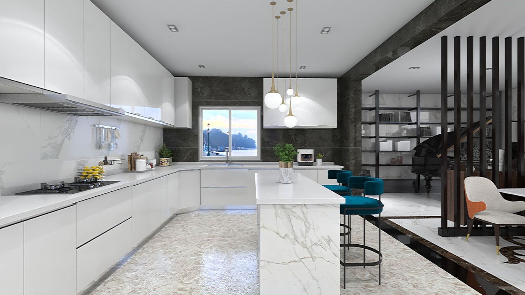 靠海无涯揽一泉清月现代轻奢loft