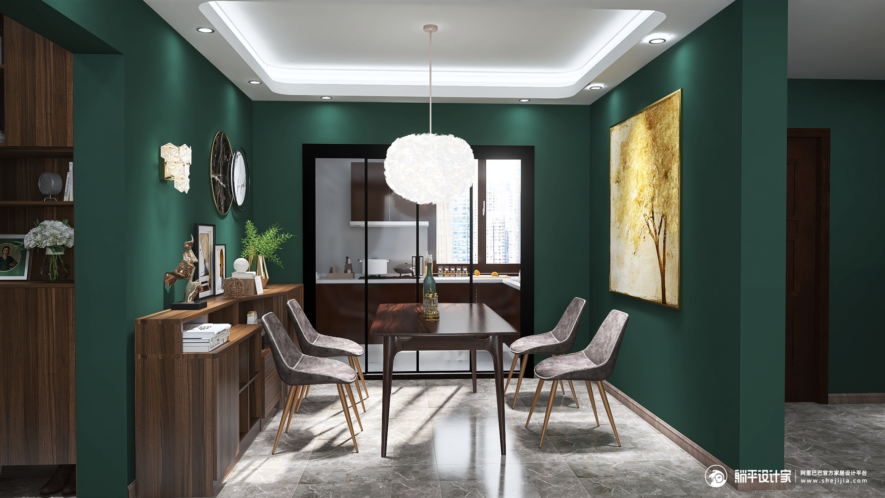 其它风格三室两厅装修设计效果图