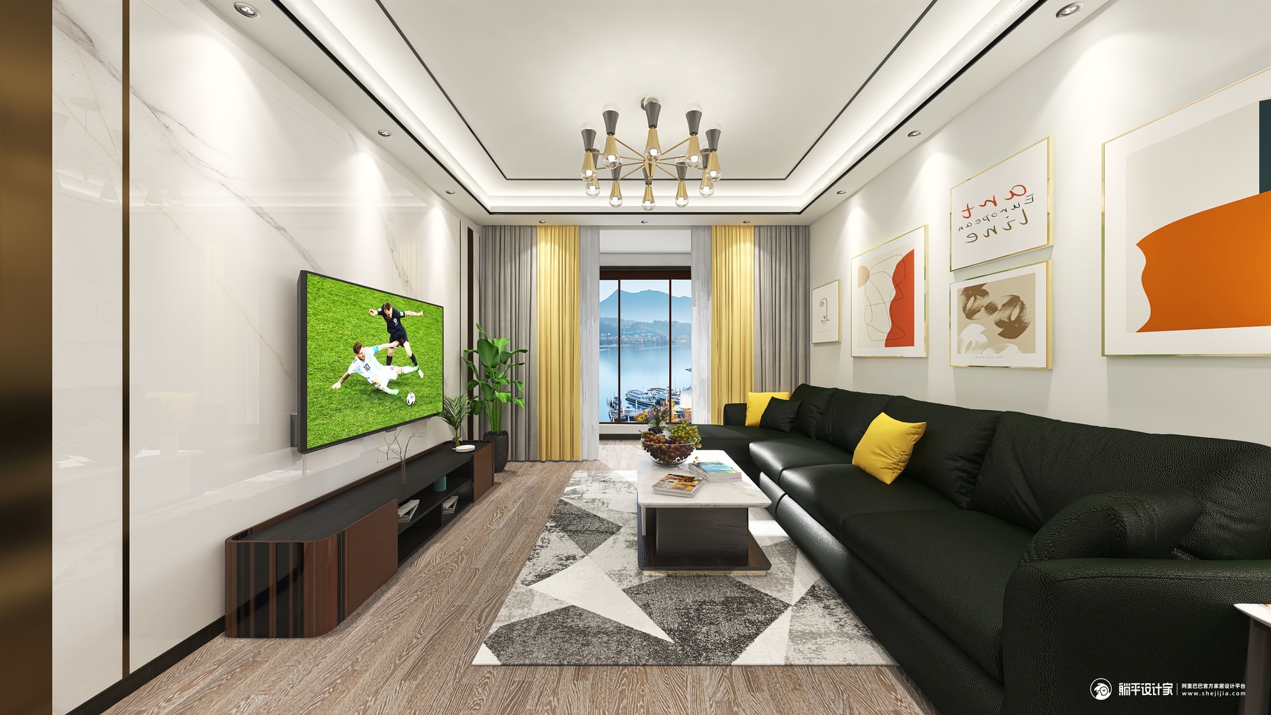 其它风格三室两厅装修设计效果图