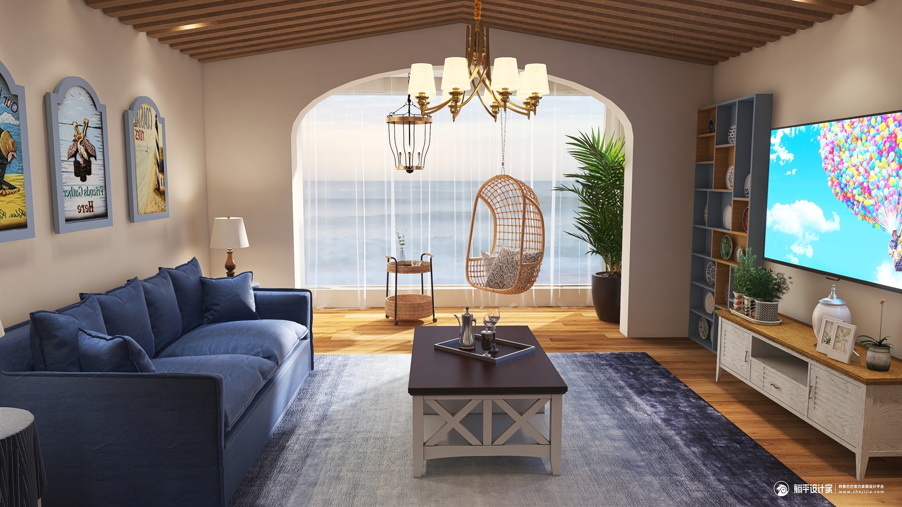 其它风格三室两厅装修设计效果图