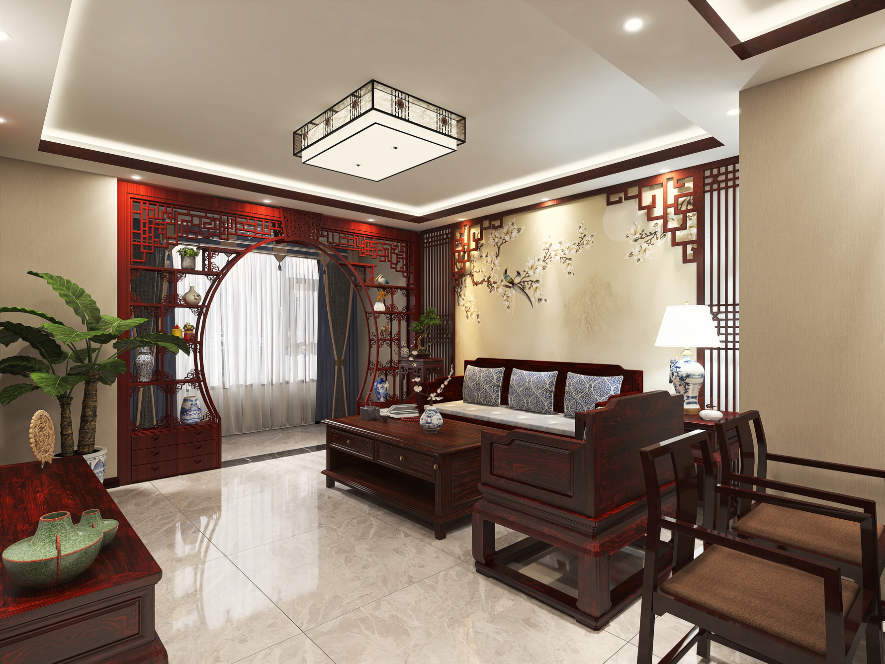 其它风格三室两厅装修设计效果图