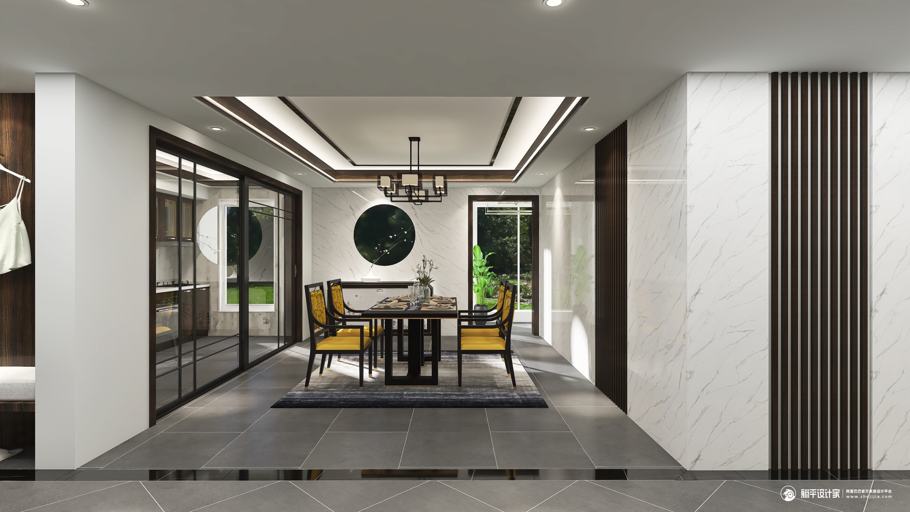 其它风格三室两厅装修设计效果图