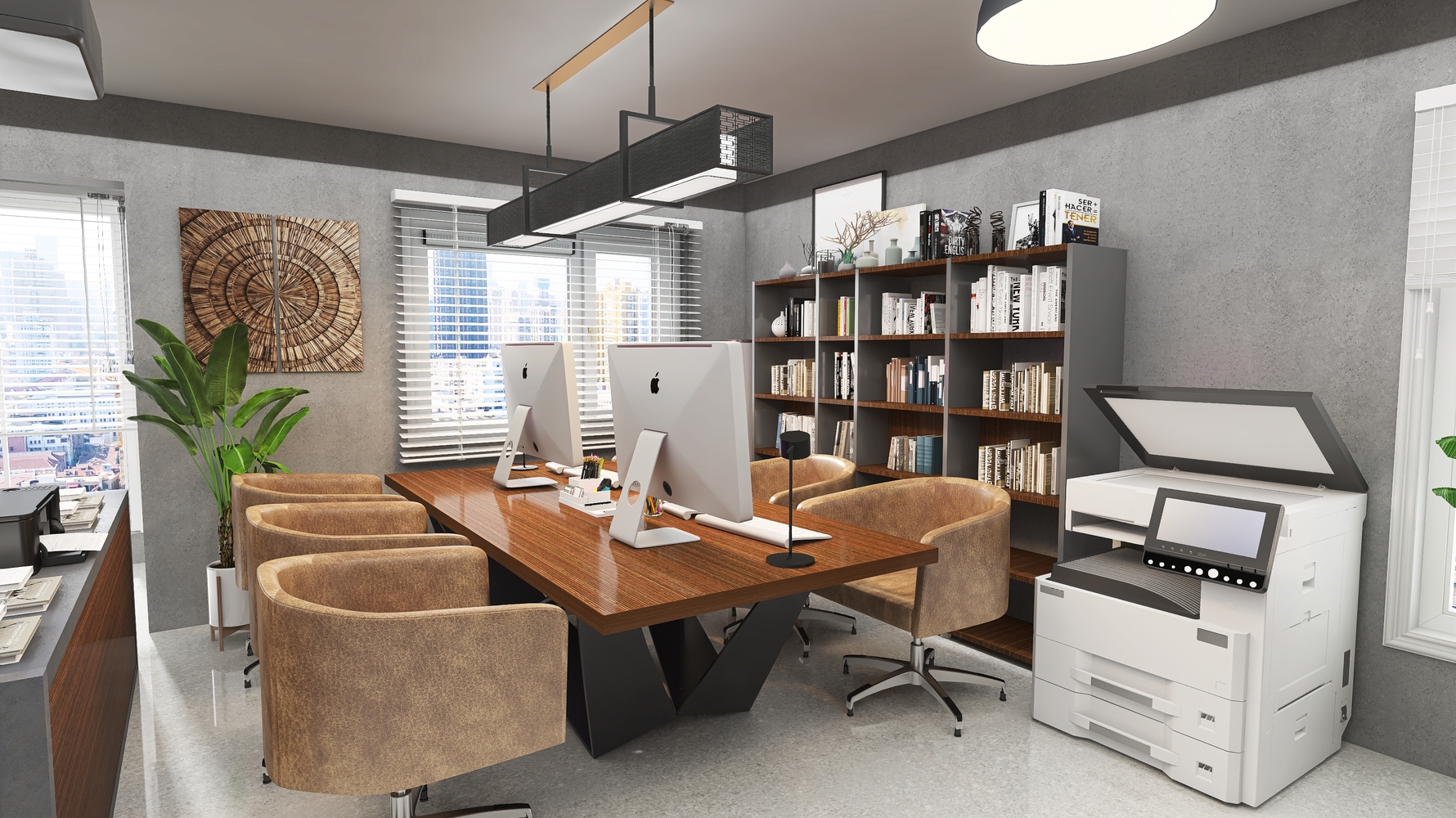 现代工业风 - 现代风格两室一厅装修效果图 - 山而设计设计效果图