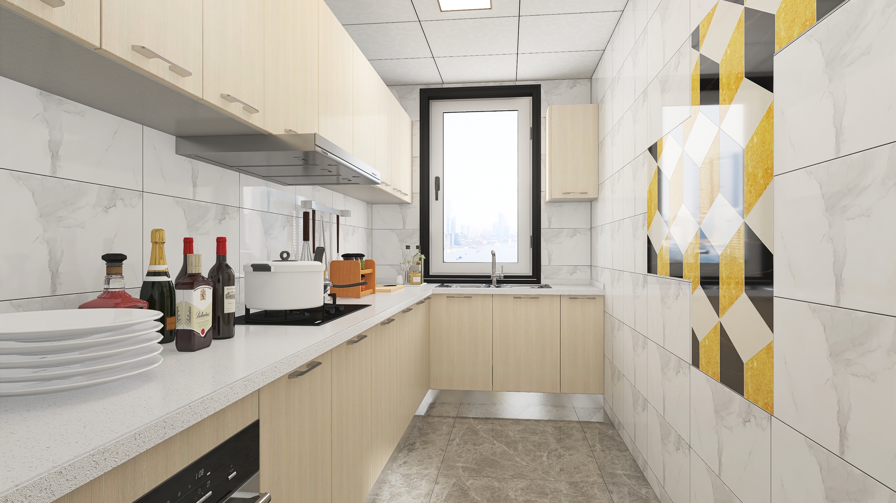 北欧风格厨房装修设计效果图